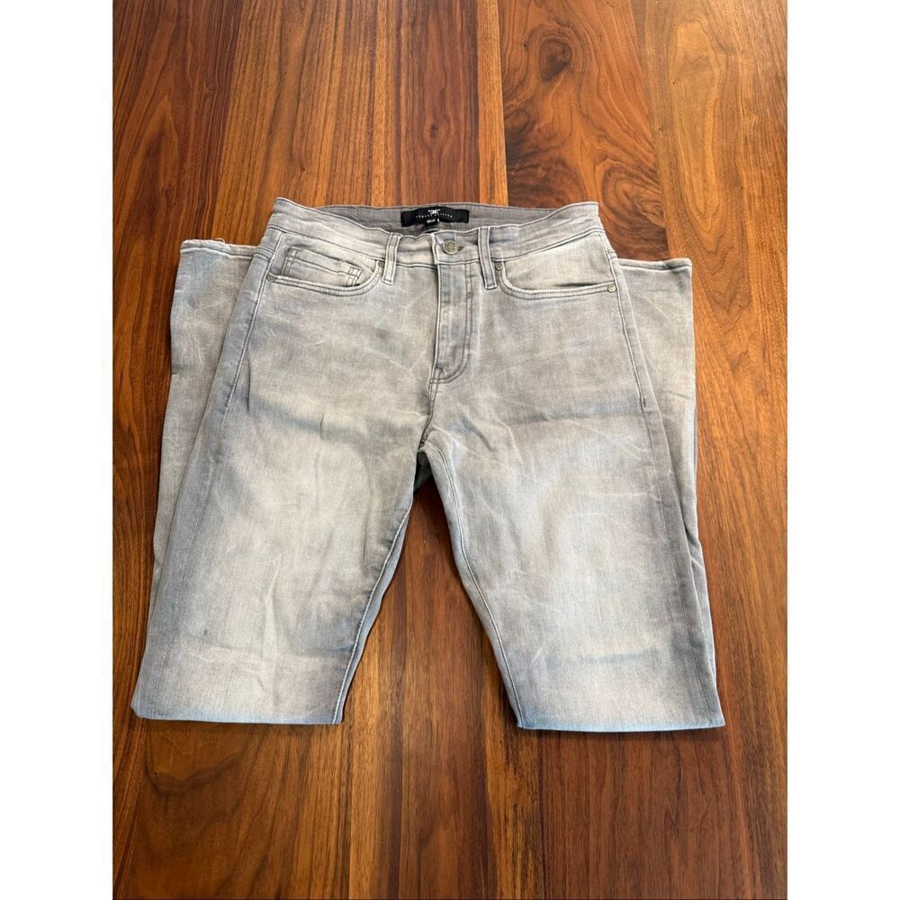 Jordan Craig Men's Gray Sean High Rise Faded Skinny Jeans Size 32/34